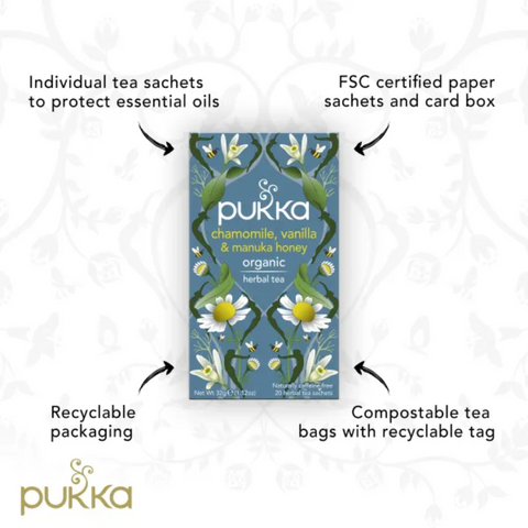 Pukka Chamomile Vanilla Manuka Honey Tea image 3