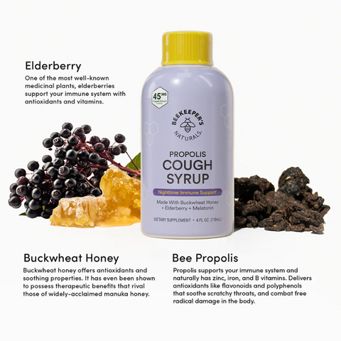 Beekeeper's Naturals Propolis Cough Syrup Nighttime