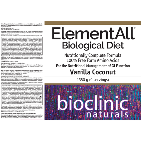 Bioclinic Naturals ElementAll™ Biological Diet Vanilla Coconut