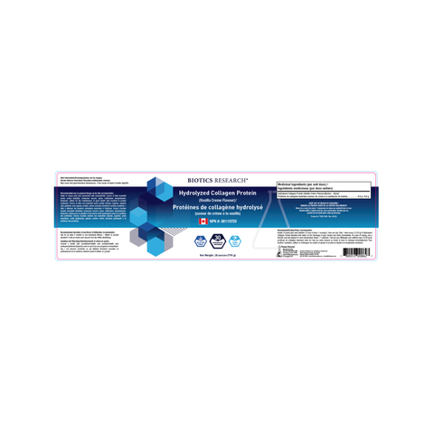 Biotics Research Hydrolyzed Collagen Protein Vanilla