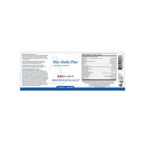 Biotics Research Bio-Multi Plus label