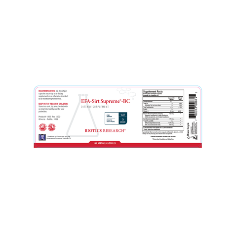 Biotics Research EFA-Sirt Supreme BC Label