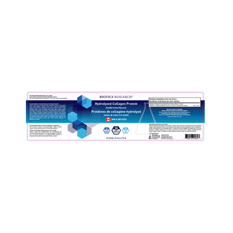 Biotics Research Hydrolyzed Collagen Protein Vanilla Label