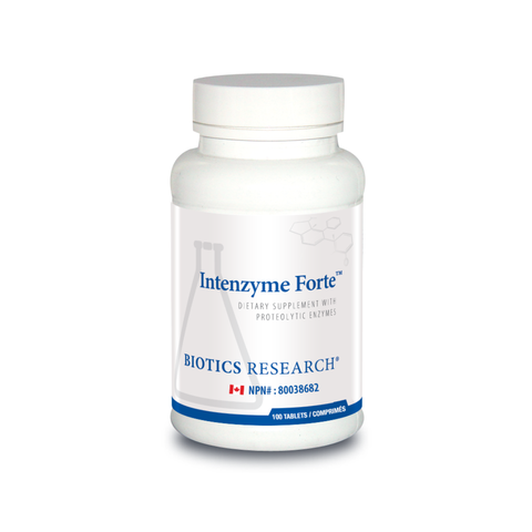 Biotics Research Intenzyme Forte (Trypsin & Alpha Chymotrypsin) 100 Tablets