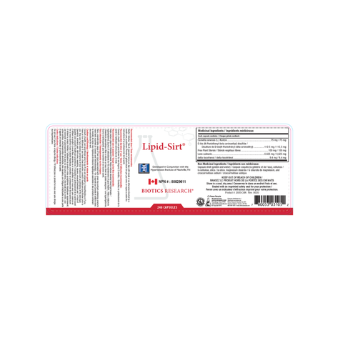 Biotics Research Lipid-Sirt Label
