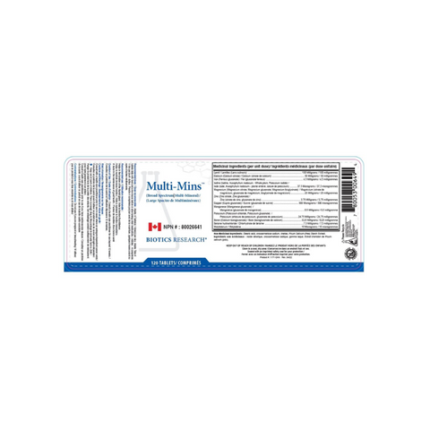 Biotics Research Multi-Mins label