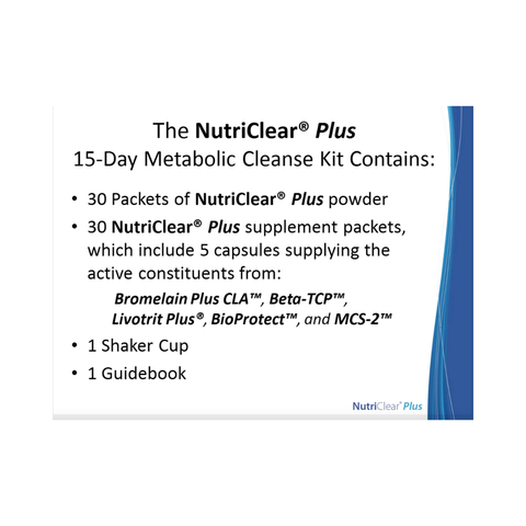 Biotics Research NutriClear-Plus (15 Day Metabolic Cleanse Program) contains