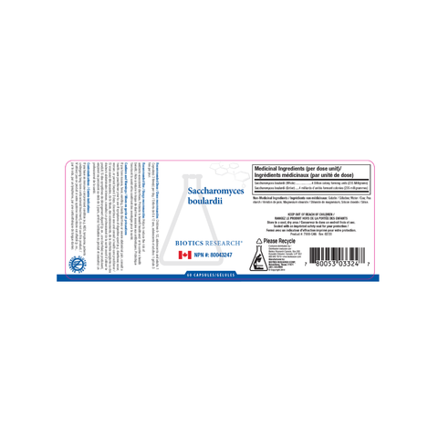 Biotics Research Saccharomyces boulardii label