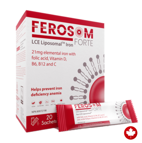 Ferosom Forte LCE Liposomal Iron Sachets (Berry-flavoured)