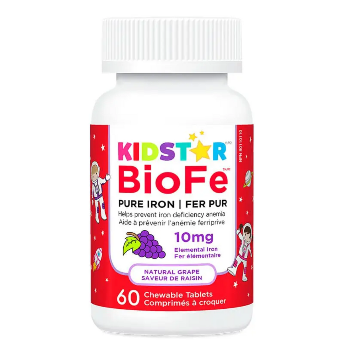 Biofe KidStar BioFe Pure Iron Chewable Tablets Grape – The Organic ...