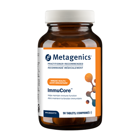 Metagenics ImmuCore supplement bottle on a white background