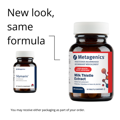 Metagenics Milk Thistle Extract label