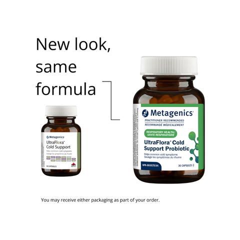 Metagenics UltraFlora Cold Support same look, new formula