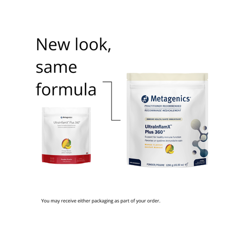 Metagenics UltraInflamX Plus 360 new look vs. old look