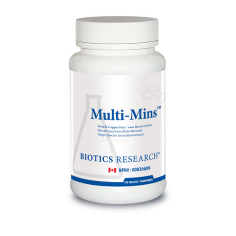 Biotics Research Multi-Mins Iron & Copper Free 120 T