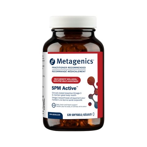 Metagenics SPM Active supplement bottle on a white background