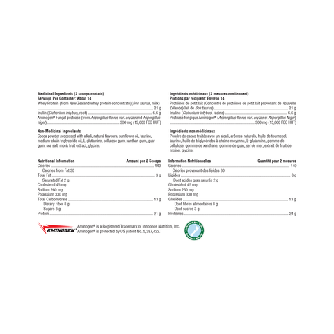 Xymogen FIT Food Lean Whey Chocolate Ingredient List