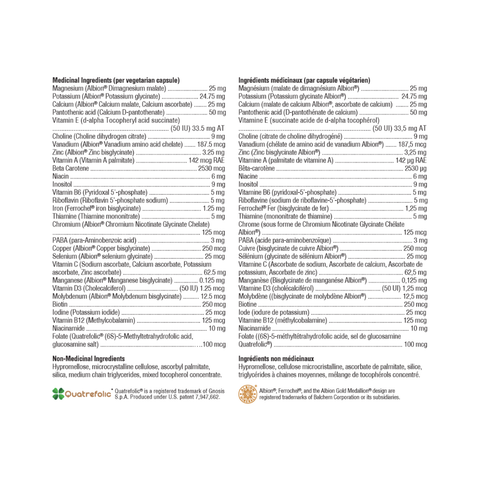 Xymogen ActivNutrients Ingredient List