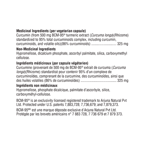 Xymogen CurcuPlex 95 Ingredient List