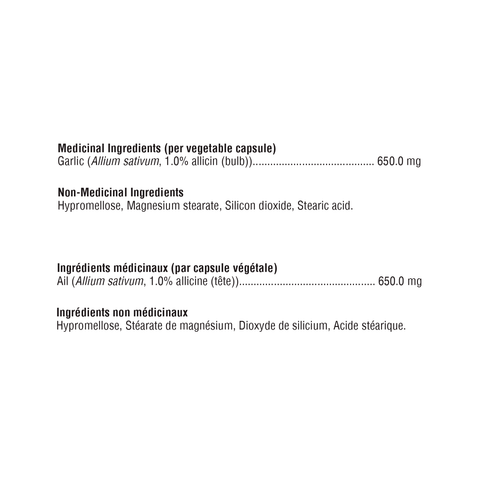 Xymogen GarliX Ingredient List