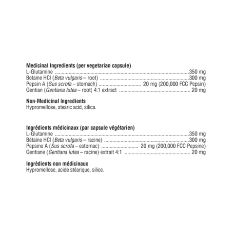 Xymogen GastrAid Ingredient List