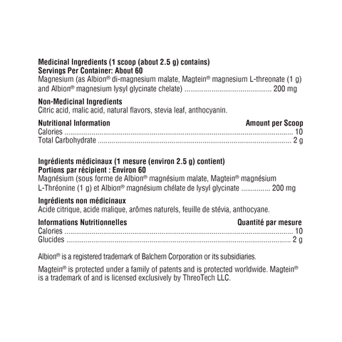 Xymogen OptiMag Threonate Ingredient List