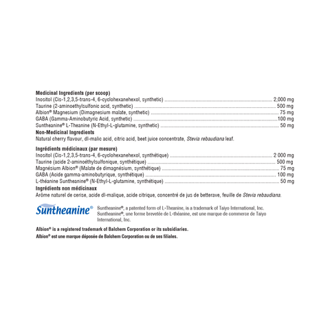 Xymogen RelaxMax Cherry Ingredient List