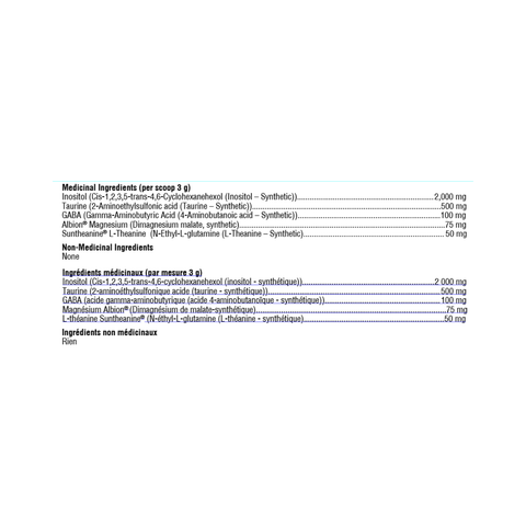 Xymogen RelaxMax Unflavoured Ingredient List